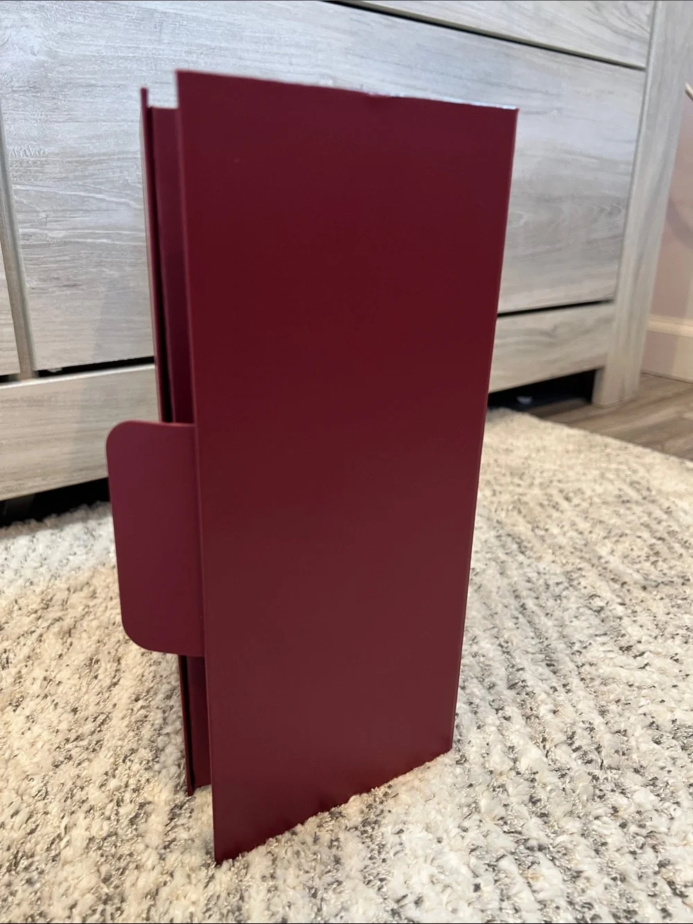 New Gucci Beautiful Burgundy Box with Silver Branded Tissue Sheet